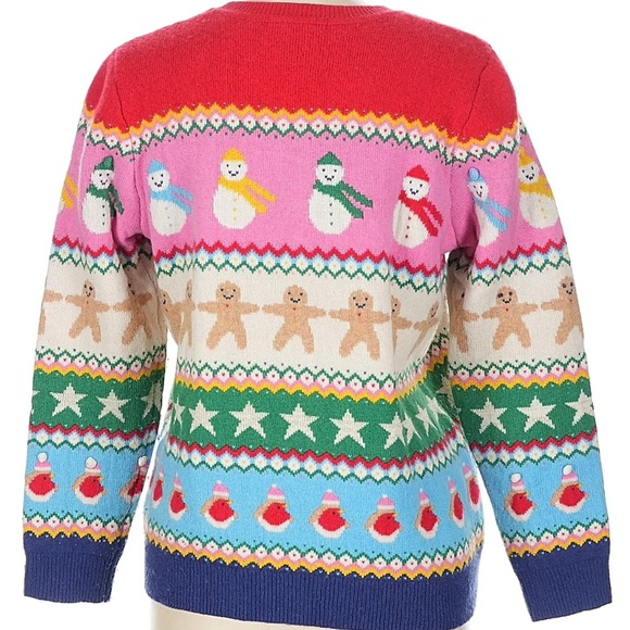 Boden fair isle reindeer snowman sweater sz large - Picture 2 of 4